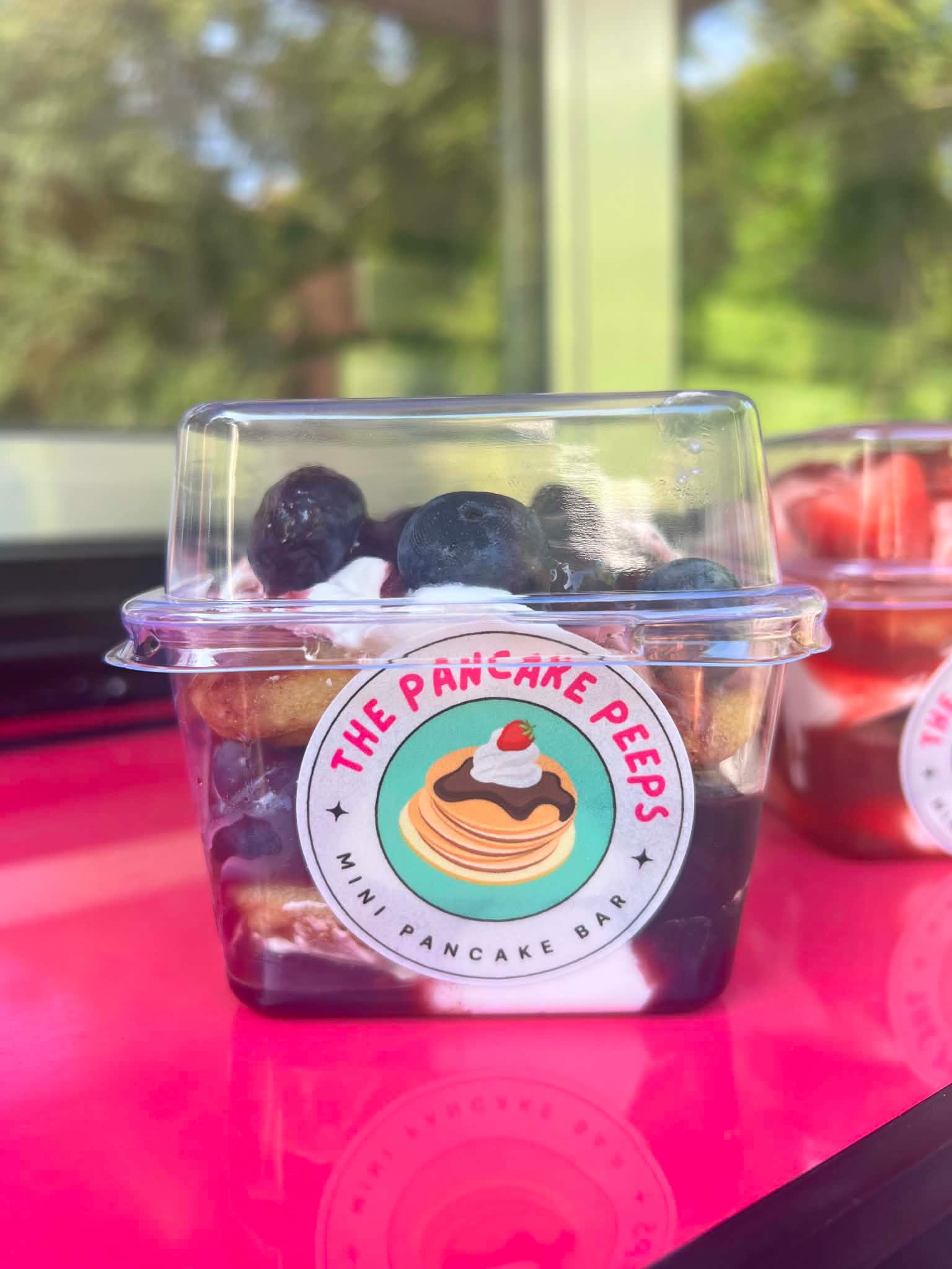 Blueberry pancake shortcake cup