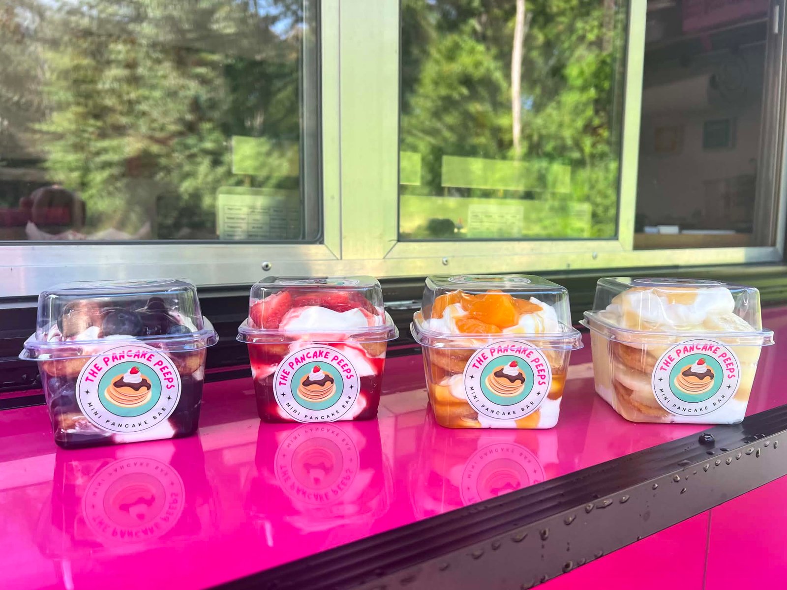 Blueberry, strawberry, peach and OG pancake shortcake cups