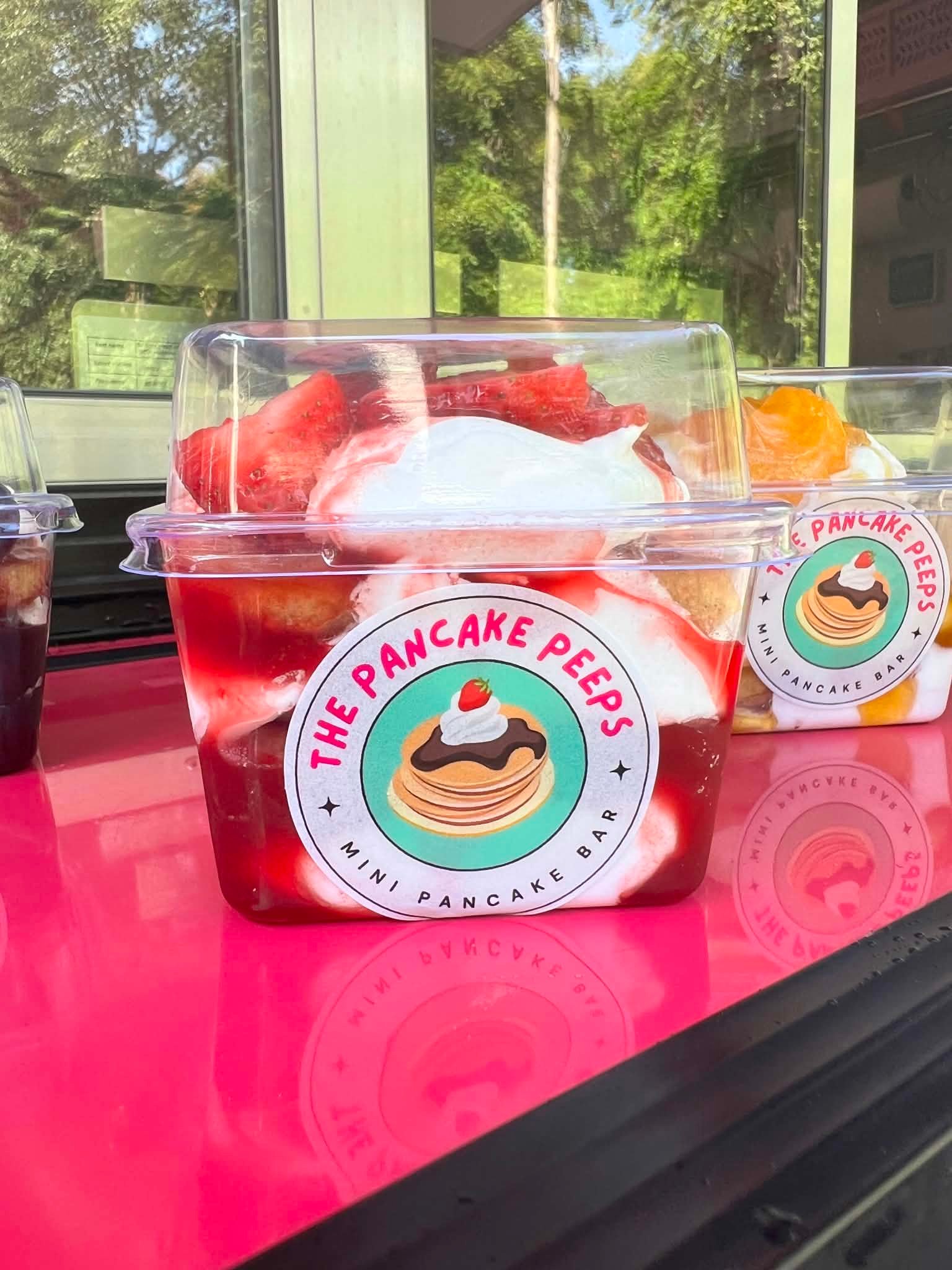 Strawberry pancake shortcake cup